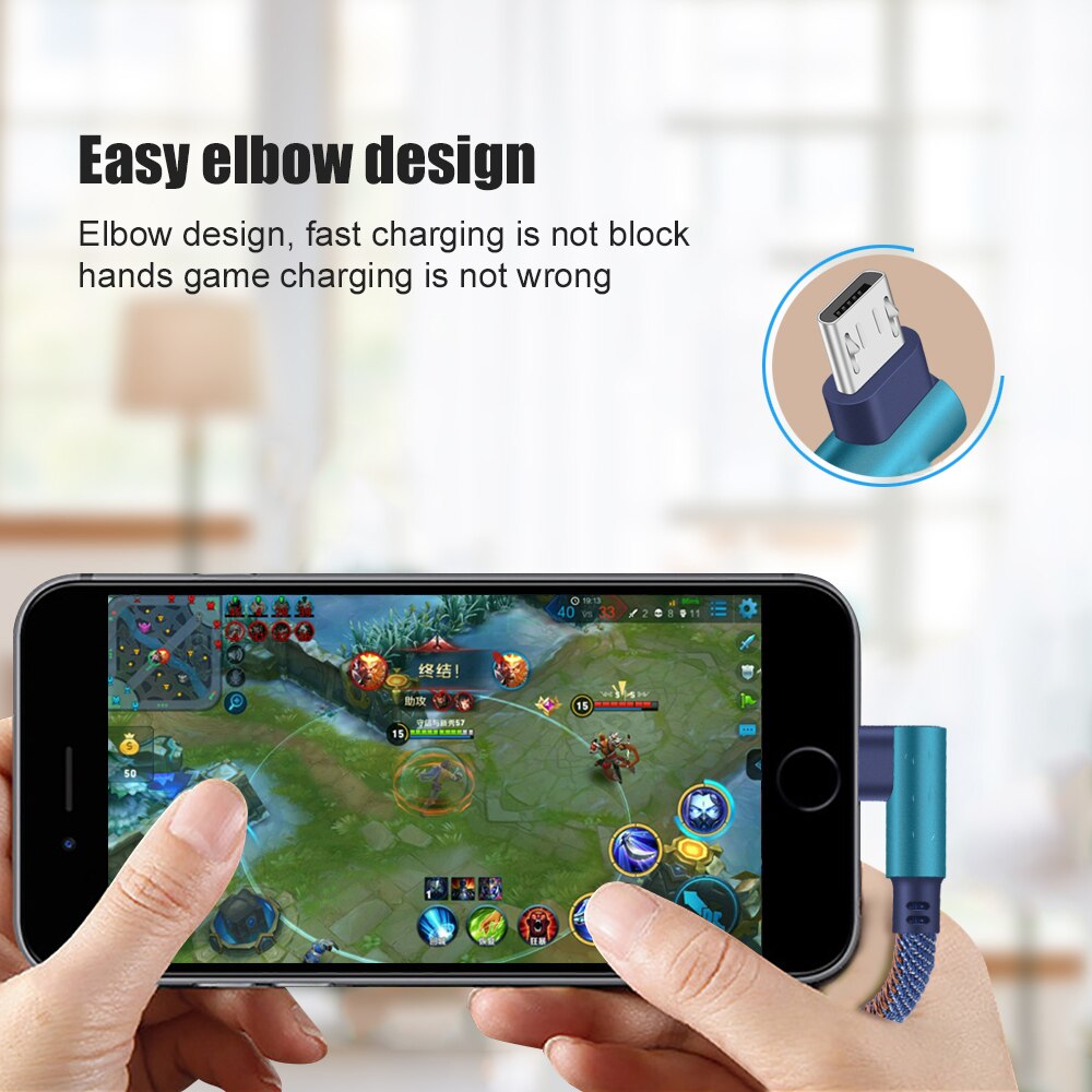 Olnylo Mikro USB Kabel 90 grad Schnelle Ladegerät Ladung Kabel für Huawei USB Kabel Mikro Daten Kabel für Samsung HTC Android Telefon