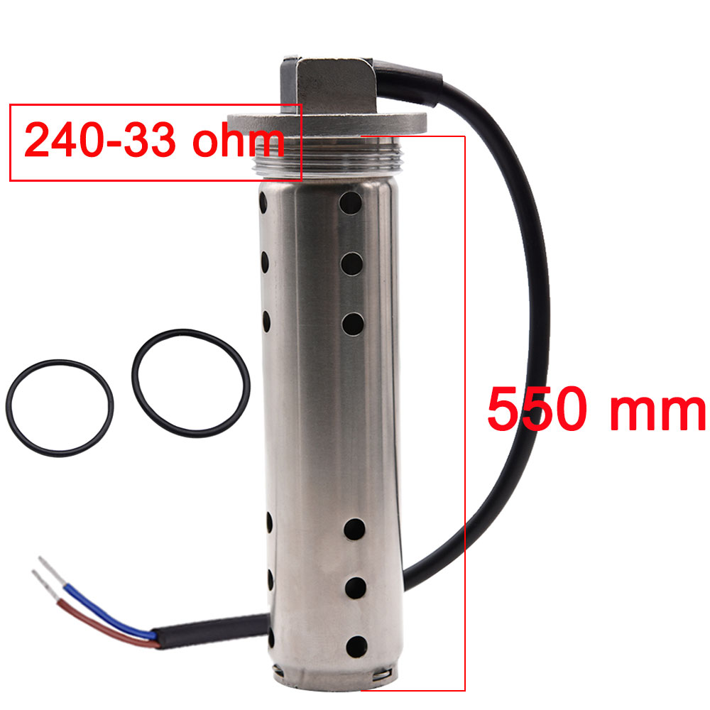 Sewage Level Gauge Sensor 150-600mm Holding Tank Sewage Level Sender Sensor Fit For Marine Boat Car RV 0-190 ohm 240-33ohm: 550mm-240ohm