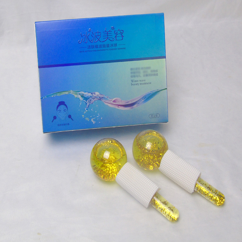 1Pair Crystal Ice Wave Beauty Ball Beauty Salon Face Eye Massager Roller Water Wave Ball Facial Massage Remove Fatigue Home Tool: type 4