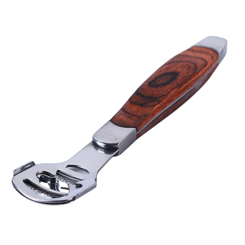 Mini Portable Wood Handle Stainless Steel Foot Cutter Die Skin Repair Planer Foot Knife To Rub Foot Stone Department Tool