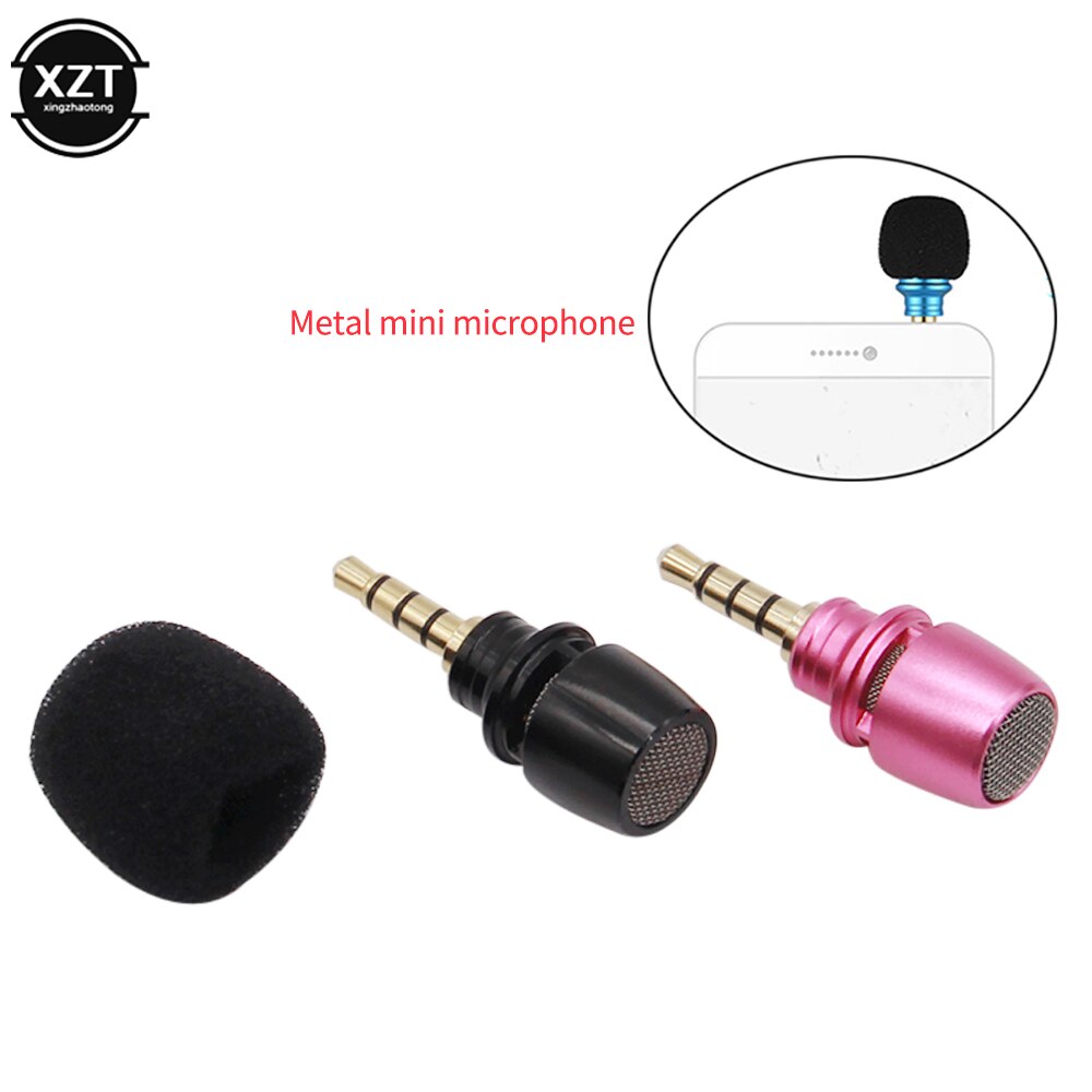 3.5Mm Jack Mini Microfoon Omni-Directionele Draagbare Kleine Aux Microfoon Voor Mobiele/Smart Telefoon Recorder Laptop Mic metalen