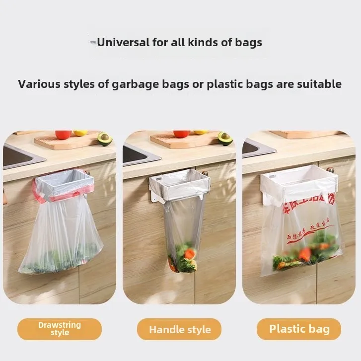 1-teiliger zusammenklappbarer Müllsackhalter, Schranktür, Badezimmer, Küche, Schreibtisch, vielfältig Organizer, Küchenzubehör
