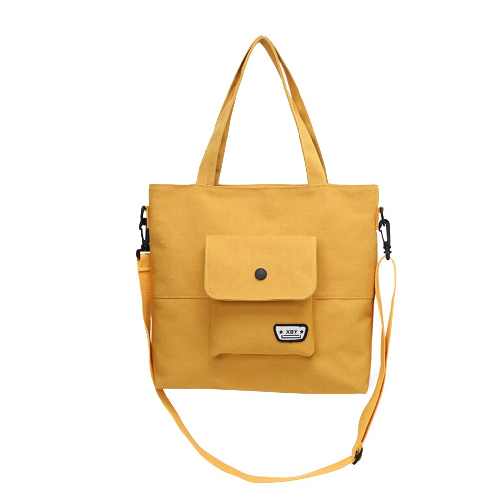 Multifunctionele schoudertas van canvas voor dames, grote capaciteit, damestas voor school en student, in populaire kleuren: En