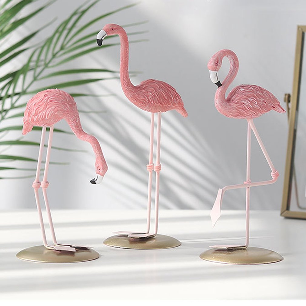 Lovely Cute Flamingo Resin Home Decorations Christmas Ornaments Table Desk Decoration for Home Bedroom