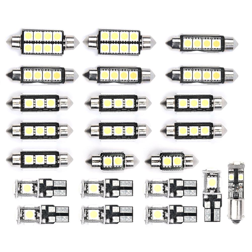 23 Stks/set Witte Auto Interieur Led Lamp Kit Voor Golf 6 Voor MK6 - Voor/Achter dome Vervanging Led Auto Lamp