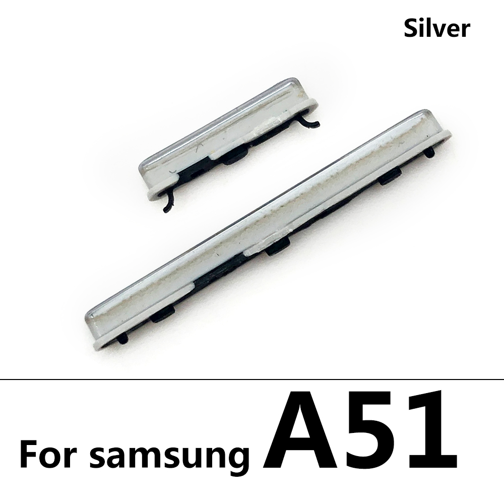Nowy dla Samsung A31 A315F A51 A515F A70 A705F A71 A715F przycisk zasilania + głośności przycisk boczny klucz części zamienne: A51 Silver