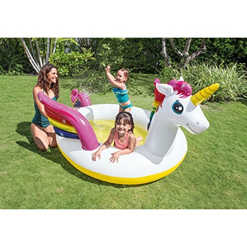 Intex Mystic Unicorn Inflatable Spray Pool, 107 &quot;X 76&quot; X 41 &quot;, for Ages 2 +