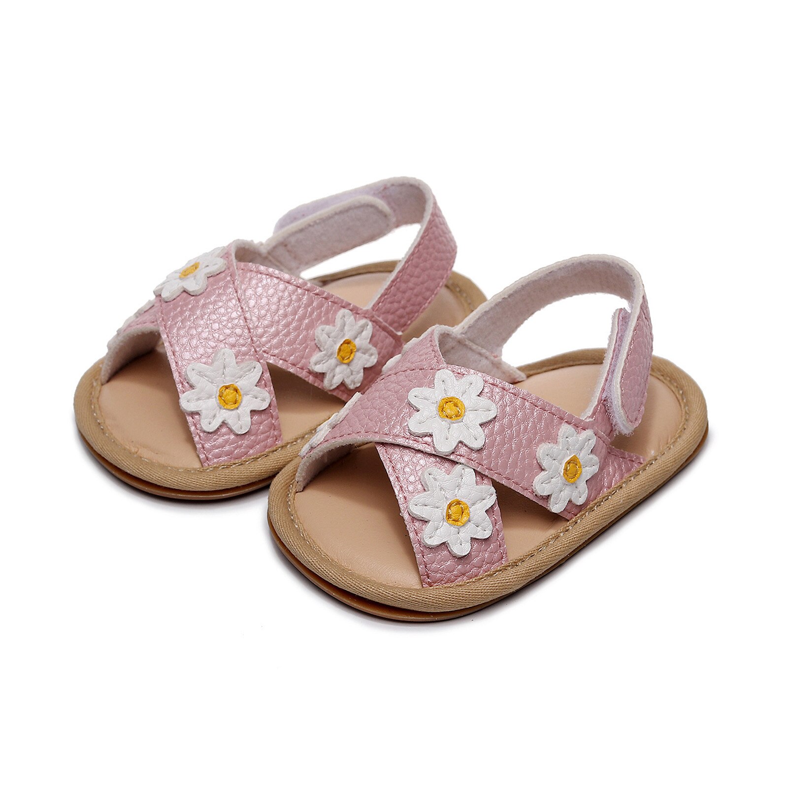 Zomer Baby Schoenen Leathers Zoete Kinderen Sandalen Meisjes Peuter Baby Bloemen Hollow Out Schoenen: Roze / 0-6 months