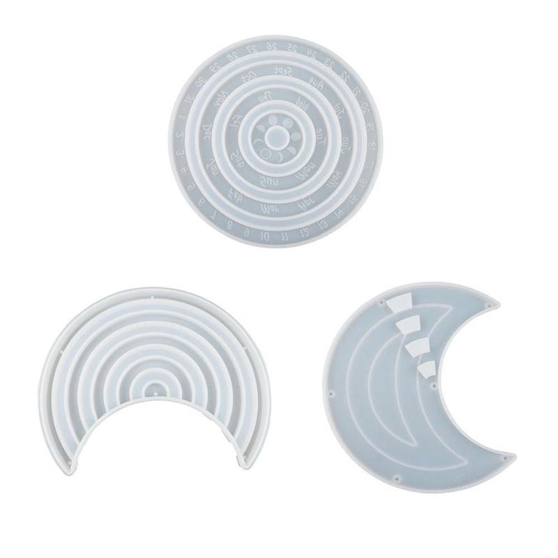 DIY Crystal Epoxy Resin Mould Weekly Calendar Board Hanging Plate Perpetual Calendar Listing Silicone Making Mold Tool For Resin: Default Title
