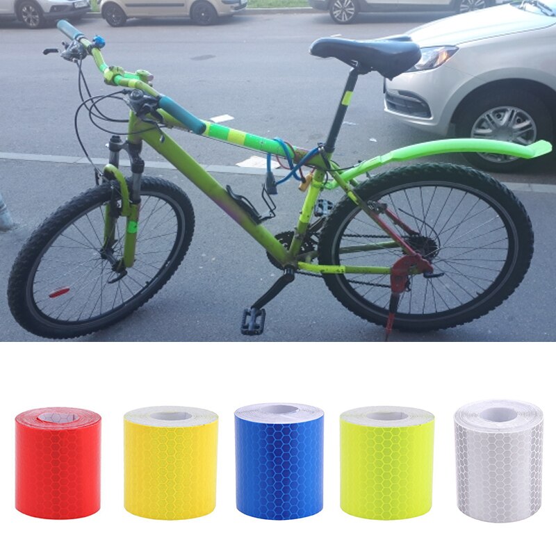100x5cm Waterproof Warning Tape Strip Stickers Warning Light Reflector Protective Sticker Reflective Film Car Safety Mark