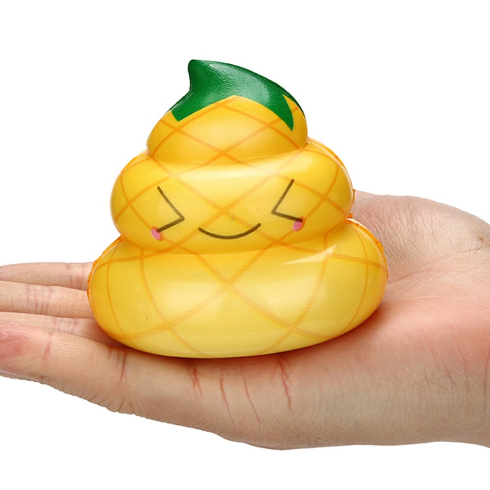 7x7x7cm Adorable Kawaii Fruit Poo Slow Rise Cream Scented Stress Relief Toys Can As Toy/collections/cellphone Straps Funny