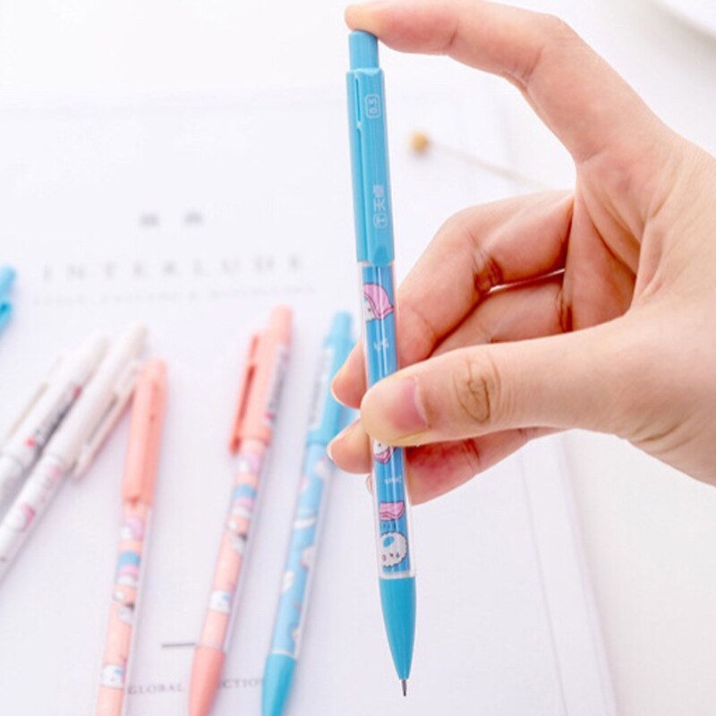 3x frisk sushi presse automatisk mekanisk blyant skrive blyant skole forsyning elev papirvarer 0.5mm