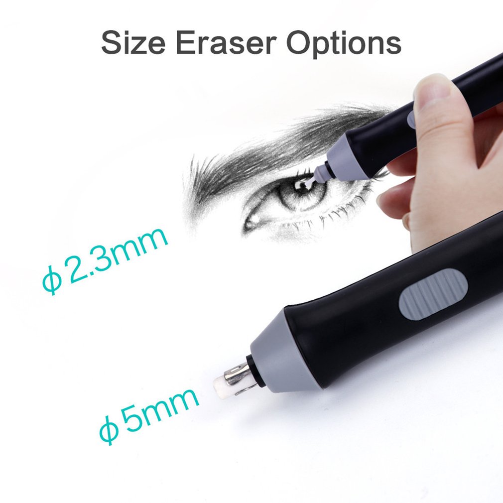 Office School Students Electric Eraser for Sketch Writing Drawing Battery Powered Electric Eraser Students Stationery