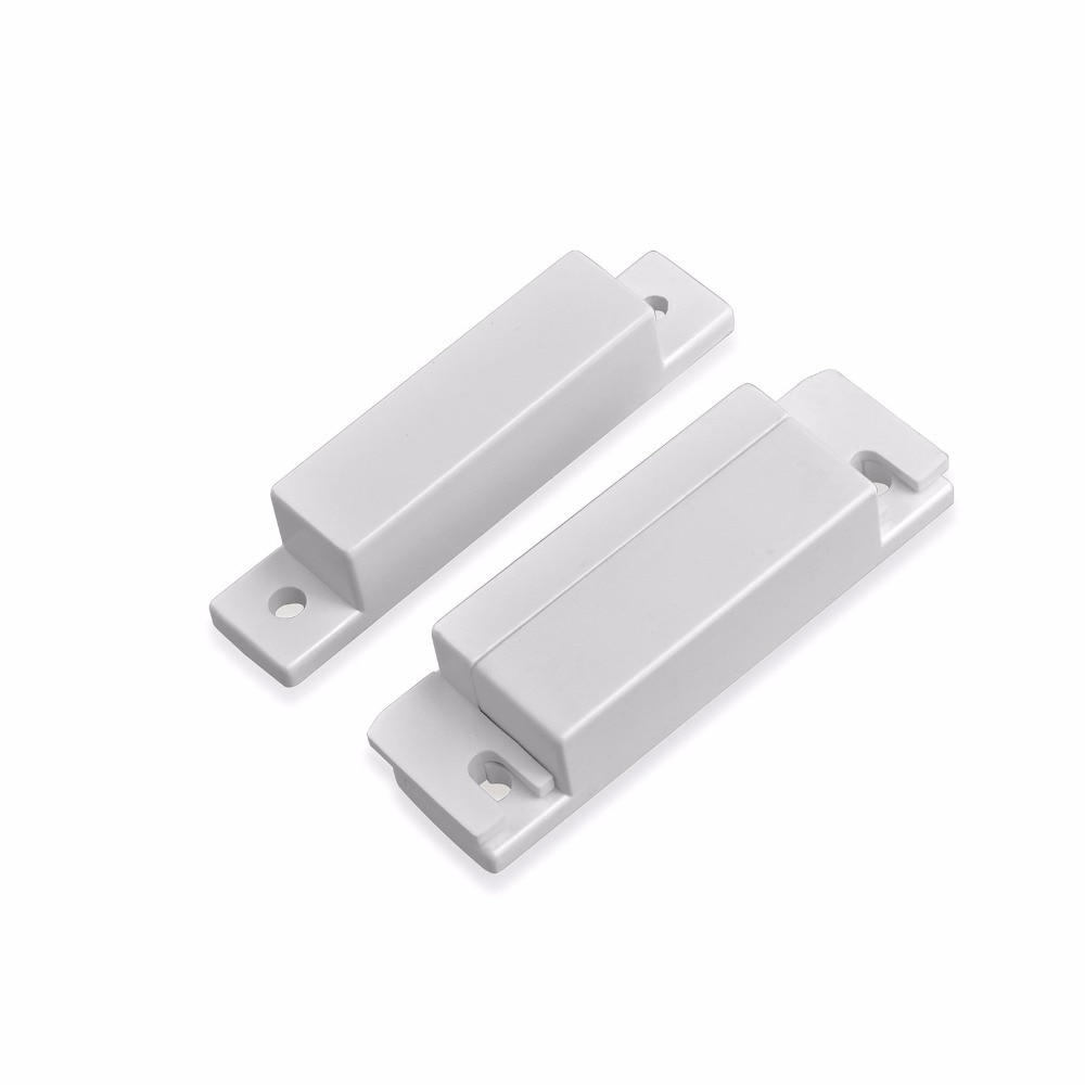 5 unids/lote Interruptor de Sensor magnético para puertas y ventanas con cable, funciona con sistema de alarma con cable PTSN y GSM, Detector de huecos para puertas y ventanas