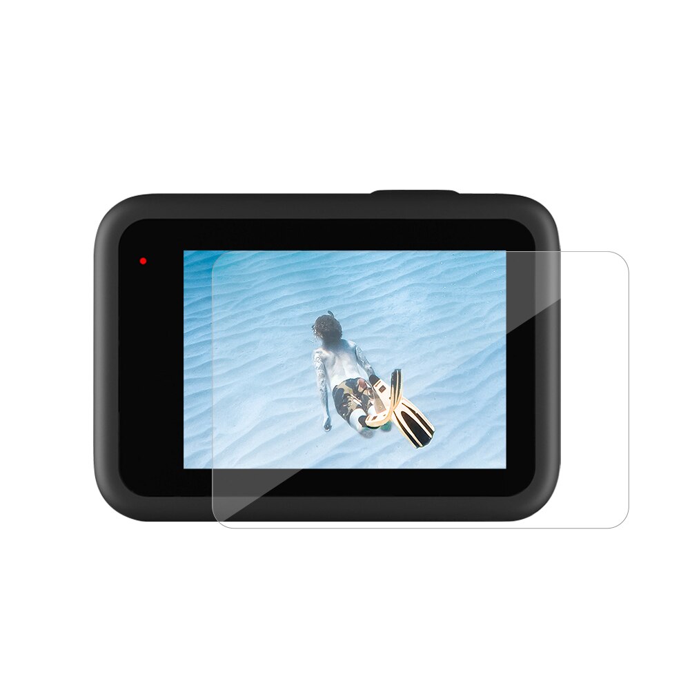 Telesin 3 stk herdet glassskjerm + objektivbeskyttelsesfilm 2.5d ultratynn full dekning til gopro helt 9 svart kamera tilbehør