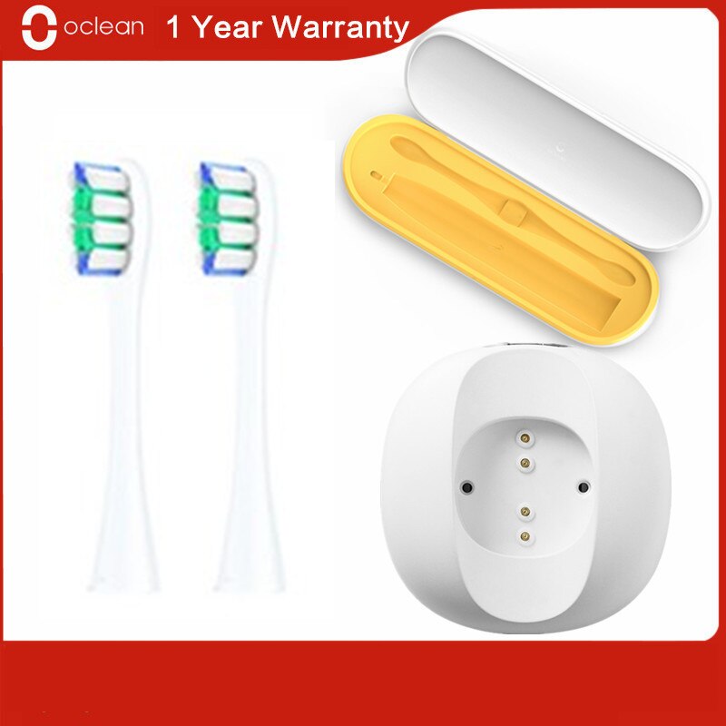 Original oclean caso de viagem caixa 2-em-1 design escova de dentes elétrica base de carregamento pw01 substituição cabeça da escova para oclean x/z1: Rosa