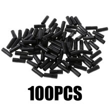 100 Stks/pak Fiets Brake Cable End Cap 5Mm Zwart Plastic Fiets Remkabel Staart Cap Brake Kabels Bescherming Cover