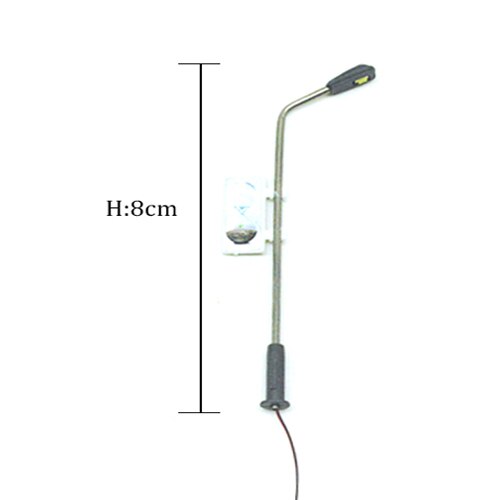 20 Pcs N Schaal Modelspoor Verlichting Voor Building Road Architectonische Landschap Trein Lamp Straat Zand Tafel Diorama Layout Metalen: Default Title