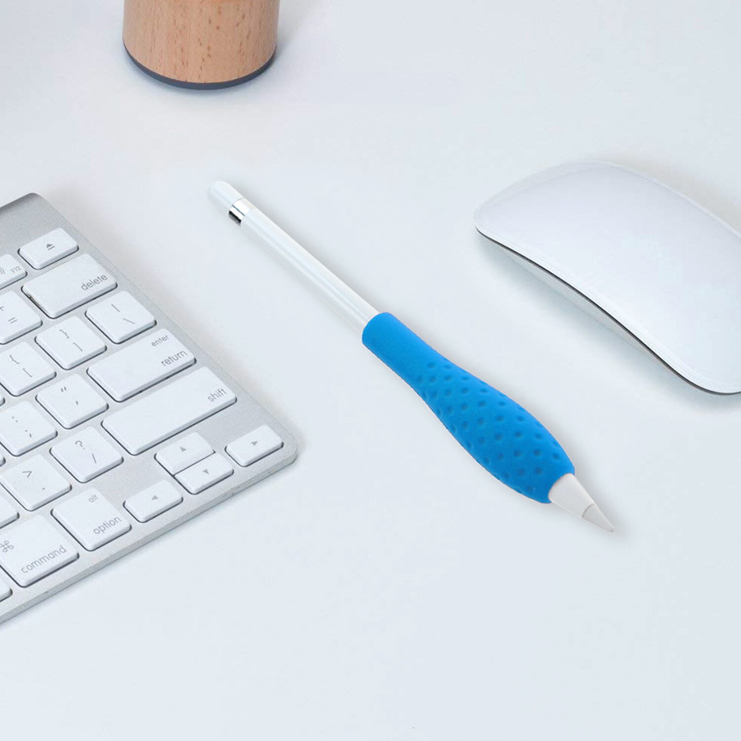 Niebieski Silikonowy Ergonomiczny Uchwyt Etui Ochronne do Apple Pencil Stylus