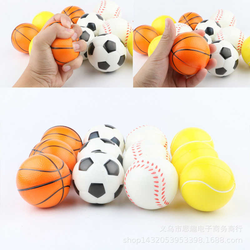 12pcs Children Sponge bounce Ball Sports Anti Stress Ball Educational Toys For Kids Outdoor Sports Decompression Release Ball