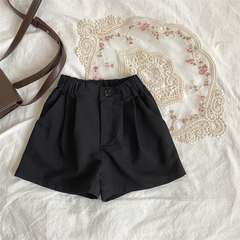 2022 Spring Summer Korean Children&#39;s Clothing Boys Girls Pants Button Foreign Style Shorts: 80cm