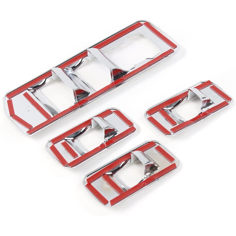 Auto Venster Lift Schakelaar Panel Decoratie Frame Cover Trim Venster Regulator Cover Accessoires Voor Ford Raptor F150 +
