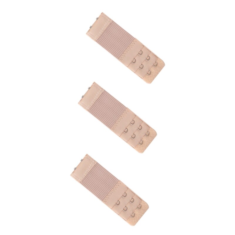 5Pcs Bra Extender Elastic 2 / 3 Hook Soft Bra Extension Strap Adjustable Underwear Strapless Intimates Accessories akcesoria: B-2-3PCS