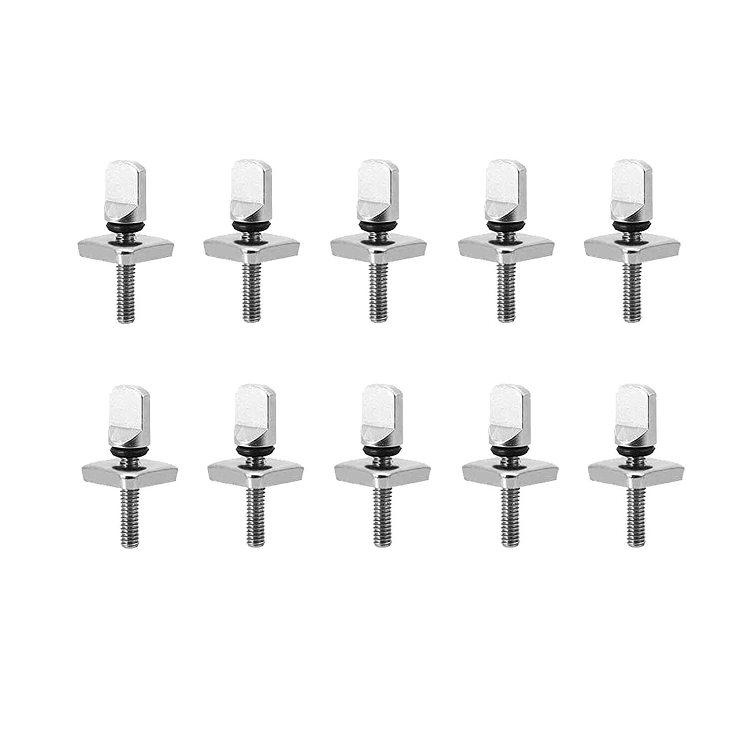 10Pcs/lot Stainless Steel Boat Surfboard Fin Screw Fin Plate Replacement Kit SUP Longboard Boat Accessories