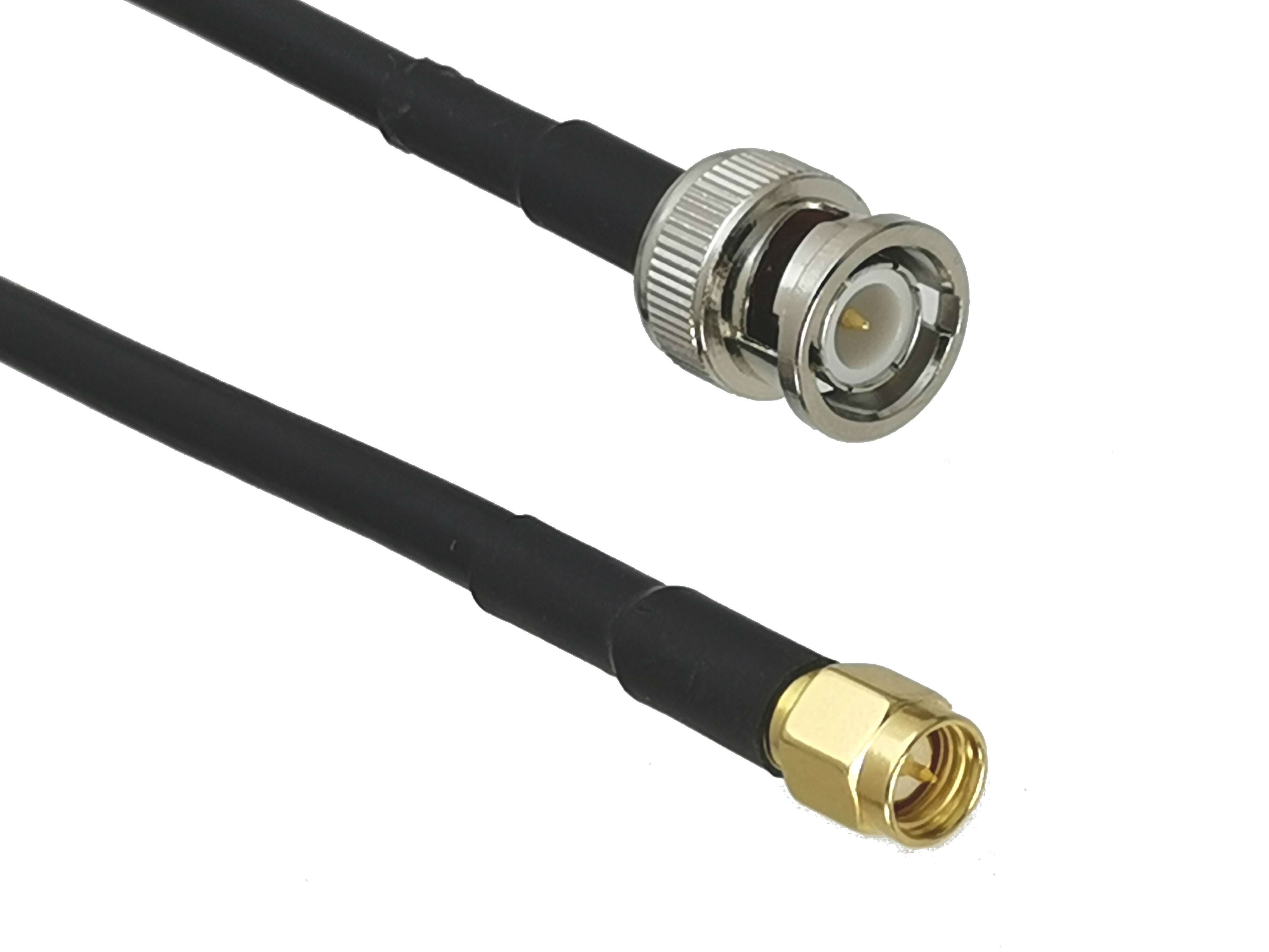 RG58 Cable BNC Male Plug to SMA Male Plug Connector RF Coaxial Jumper pigtail Straight 6inch~20M