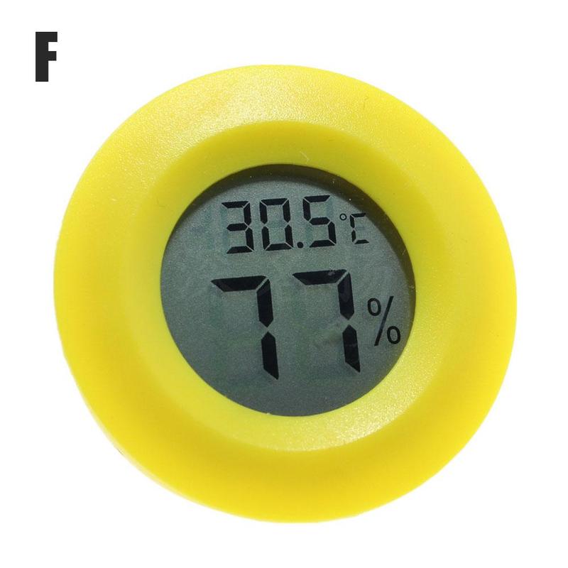 Mini Lcd Thermometer Hygrometer Praktische Digitale Indoor Lcd Hygrometer Vochtigheid Ronde Display Thermometer Panelen Tempera T9Y3: F