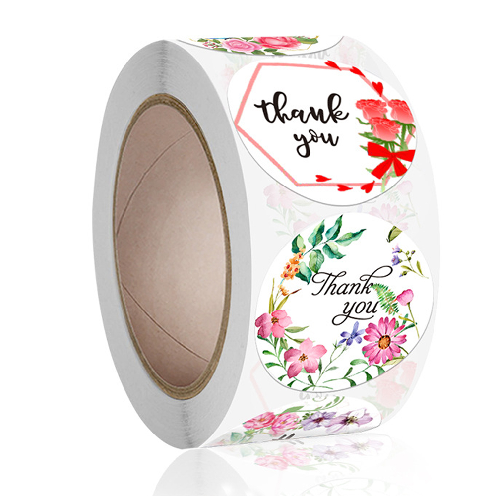 50-500 Stuks Bloem Dank U Stickers Seal Labels Sti... – Vicedeal