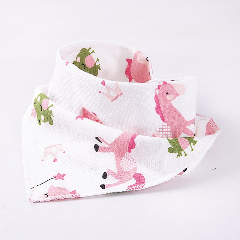30 Stks/partij Biologisch Katoen Dubbele Lagen Kids Slabbers Handdoek Bandana Driehoek Burp Speeksel Baby Peuter Bandana