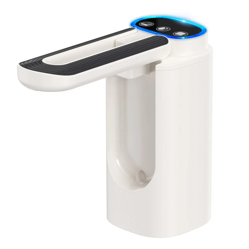 Waterflespomp Automatische waterdispenser voor 5-galon fles Type-C Opladen Draagbare elektrische waterdispenserpomp (zwart): Zilver