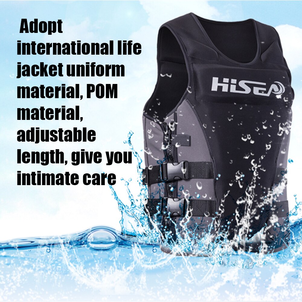 Hisea Neoprene Profession Life Vest Men Women Life Jacket Buoyancy Lifejacket Drifting Surfing Life Vest Swimming Floating Cloth