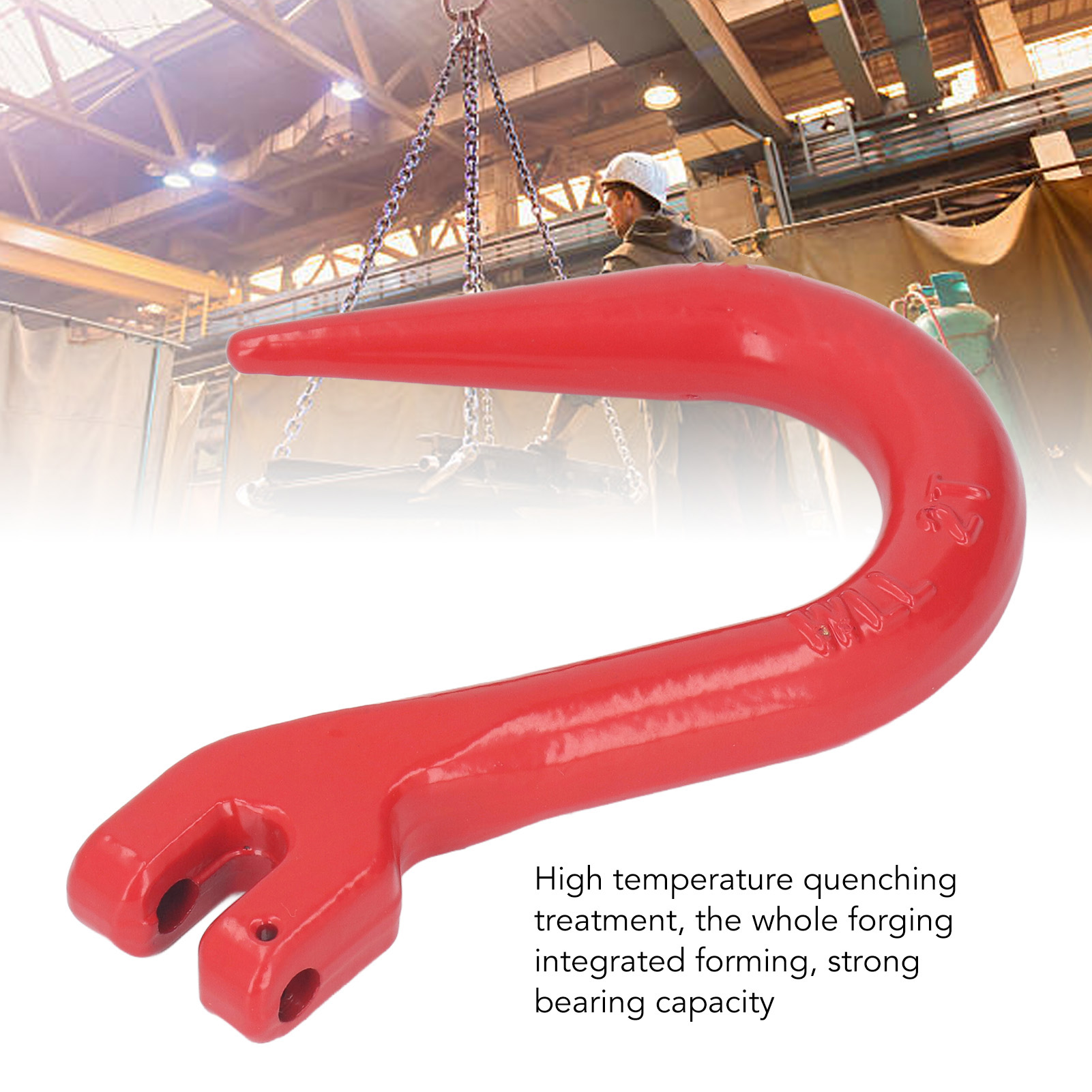 Alloy Steel Large Opening Lifting Hook 2T Bearing Slide Lock Crane Hoist Hook for Construction Engineering Lifting Hook