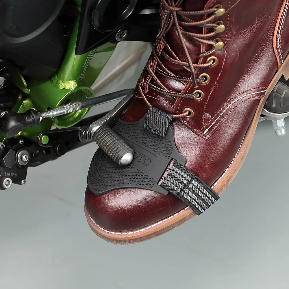 KEMIMOTO Motorrad-Schuhüberzug, Schutz für Motorrad-Schalthebel, verstellbar, langlebig, Kofferraumschutz, rutschfester Schalthebel