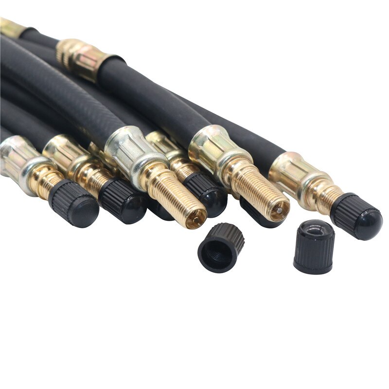 Vário trançado flexível mangueira de pneu válvula de borracha inflável mangueira fio de aço rodas carro pneu válvula hastes extensões tubo adaptador