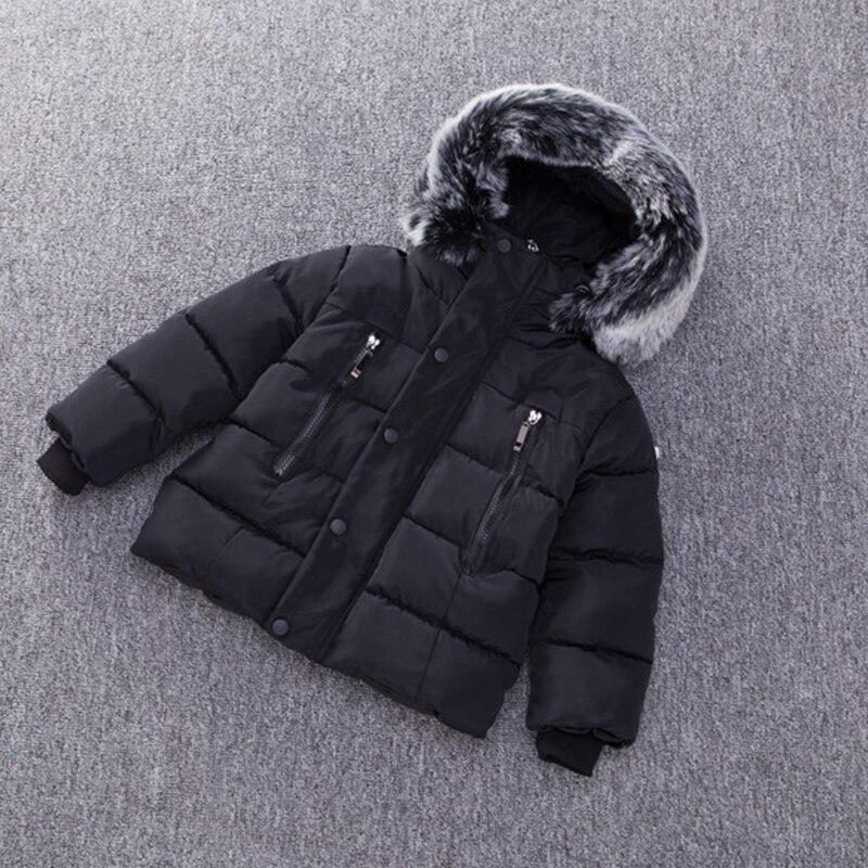 Jongens Winter Jas 1-7 Jaar Oude Kinderen Parka Hooded Effen Kleur Hand Verscholen Katoenen Jas Peuter Meisje winter Jas Unisex