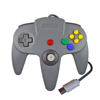 Gamepad Wired Controller Joypad For Gamecube Joystick Game Accessories For Nintend N64 For PC Computer Controller: gray