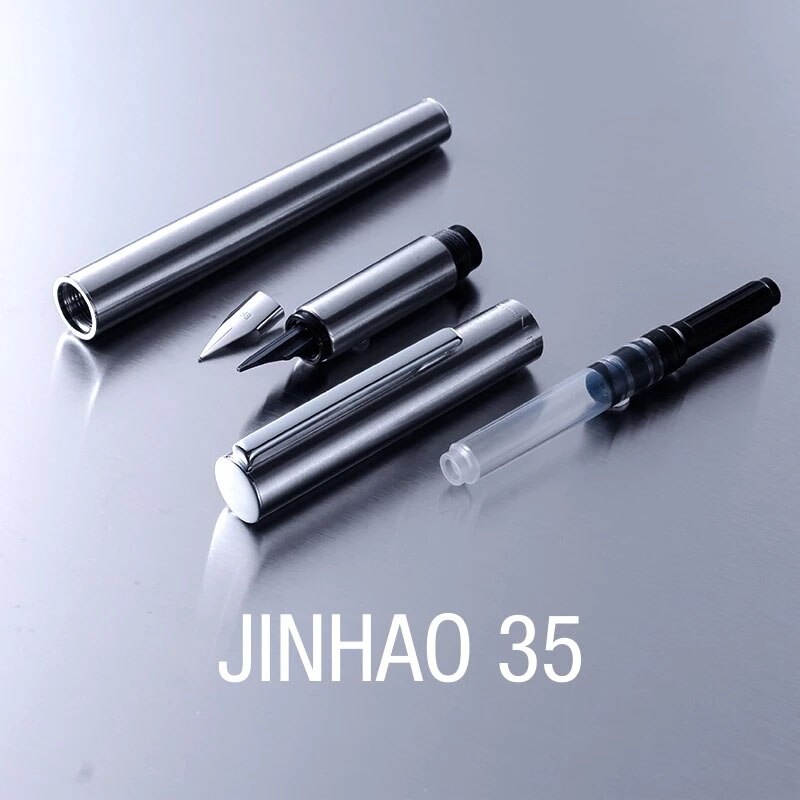 35 Series Fountain Pen Steel Barrel Airplane Extra Fine Tip Ink Pens Office Business School Writing Calligraphy A6118