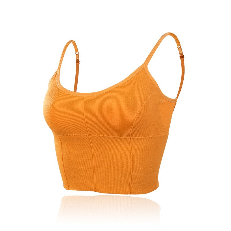Grote u-vormige mooie rug bh sexy naadloze omhulde borst tube top sport vrouwelijke jarretelles ondergoed: Geel