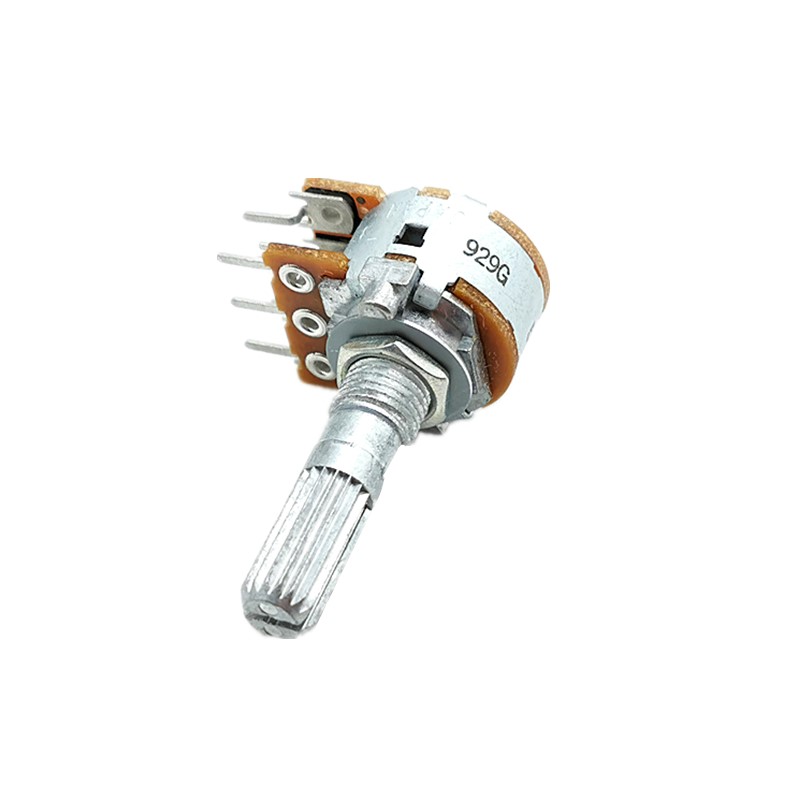 1pc ALPS RK163 50K 100K Audio Verstärker Amp Volumen Dual-unit Rotary HIFI Potentiometer 50KAx2 100KAx2 6Pins 25MM Pflaume Welle