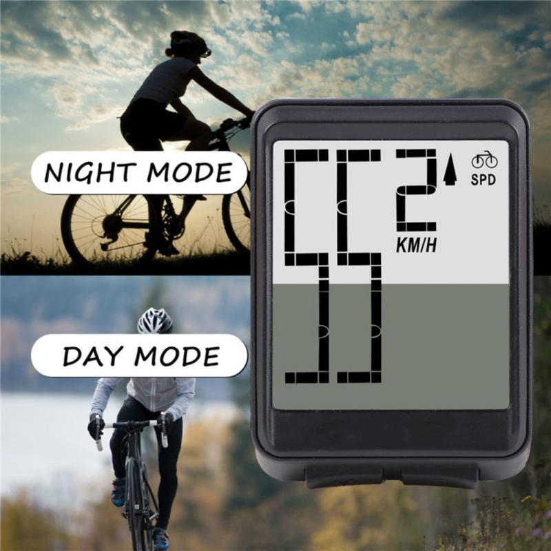 Mountain road bike trådløs stor tegn kode bord stor skærm engelsk vandtæt lysende speedometer