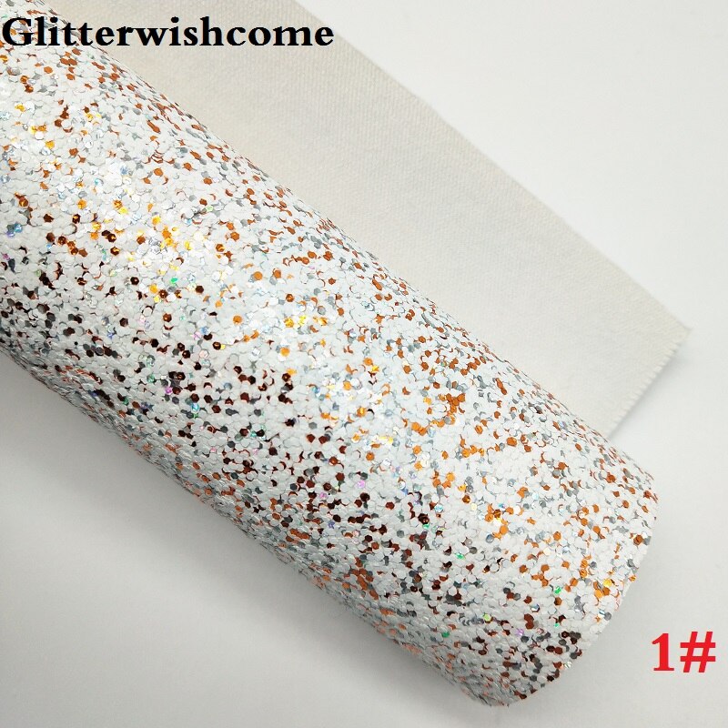 Glitterwishcome 21 x 29cm a4 størrelse vinyl til buer hvid glitter læder, flad tykt glitter læder stof vinyl til buer , gm100a: 1