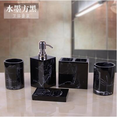 Diamond bathroom five-piece wash suit bathroom kits simple bathroom brushing cup mug cup set LO724410