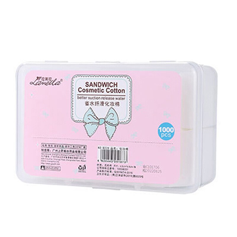 Toallitas desechables de algodón para maquillaje, almohadillas desmaquillantes suaves, papel de limpieza Facial ultrafino, 1000 unids/set por juego: Default Title