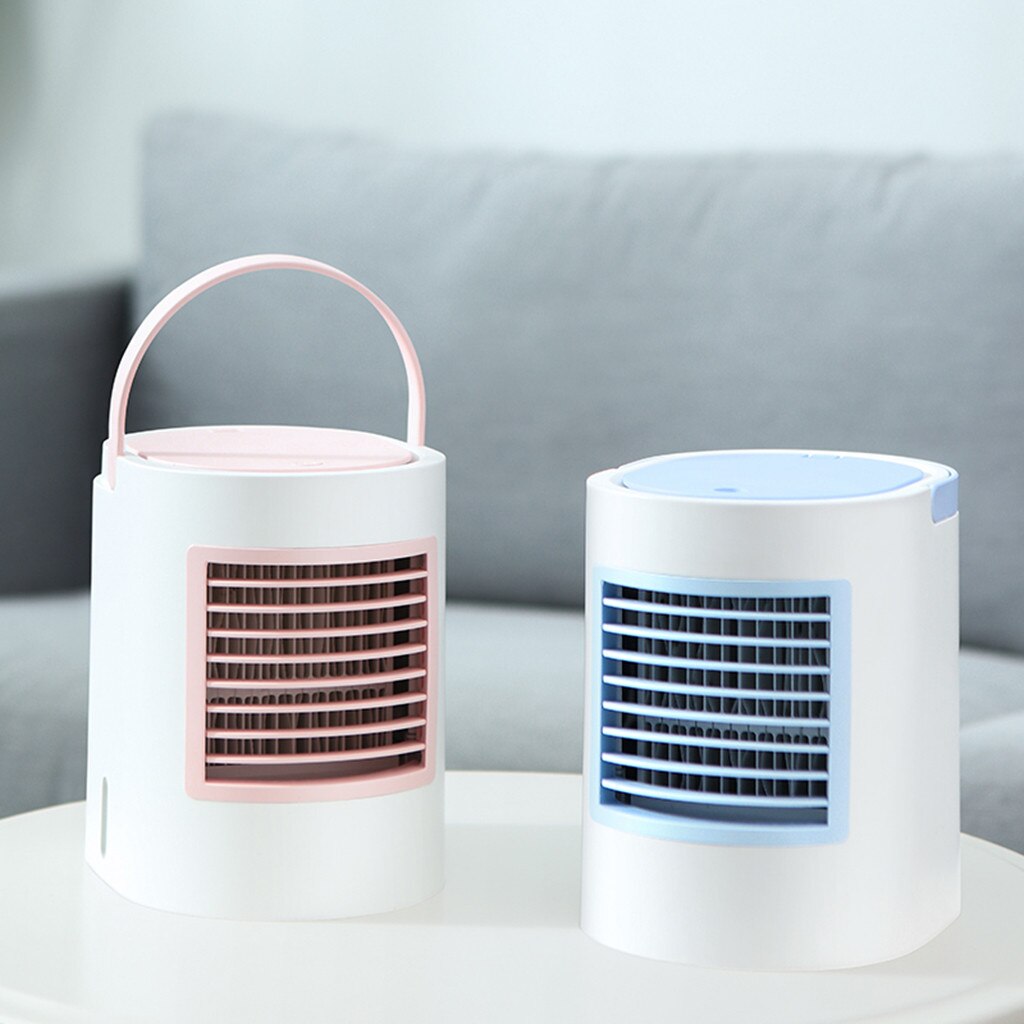 Mini Portable Air Cooler Fan Air Conditioner With Led Mood Light Desktop Air Cooling Fan Humidifier For Home Office#y#g40