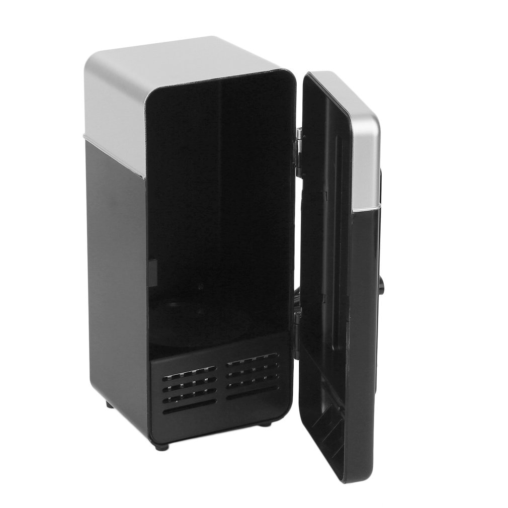 Svart abs 5v 10w usb 19.4*9*9cm bil mini kylskåp bil bärbar dryck svalare båt resa kosmetiska kylskåp