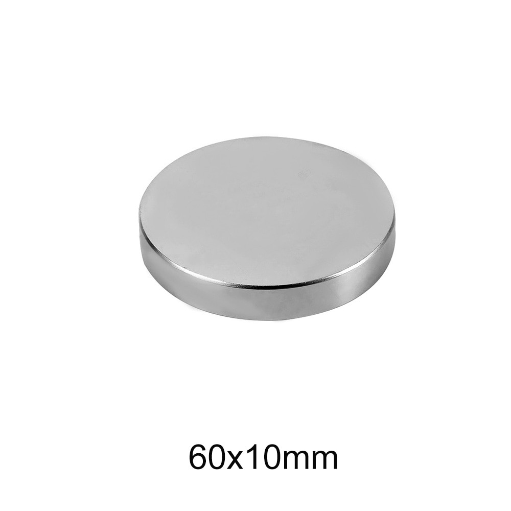 1/2 Stuks 60X10 Mm Grote Disc Sterke Krachtige Magneten 60Mm X 10 Mm Ronde Neodymium magneet 60X10 Mm N35 Zeldzame Aarde Magneet 60*10 Mm