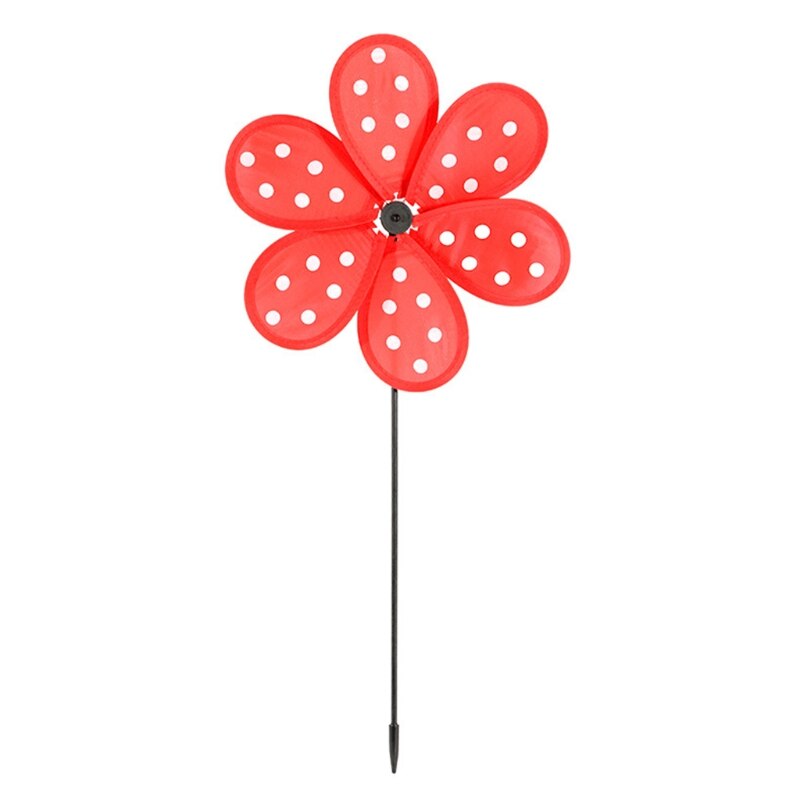Colorful Dot Wind Spinners Lawn Pinwheels Windmill Party Pinwheel Wind Spinner f 1XCC